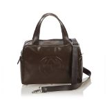 A Gucci 'Double G' leather handbagthis Soho handbag features a leather body, flat handles, top zip
