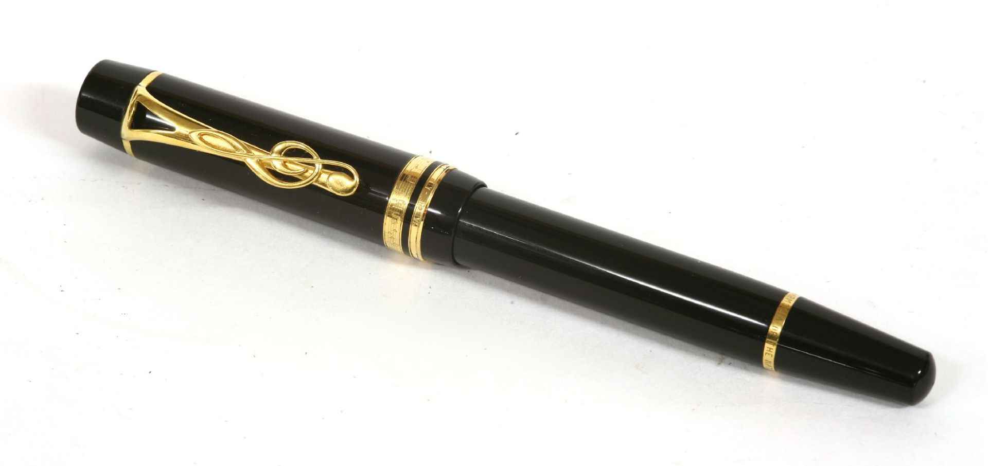 A Mont Blanc limited edition fountain pen,'Donation' series by Leonard Bernstein, with a black