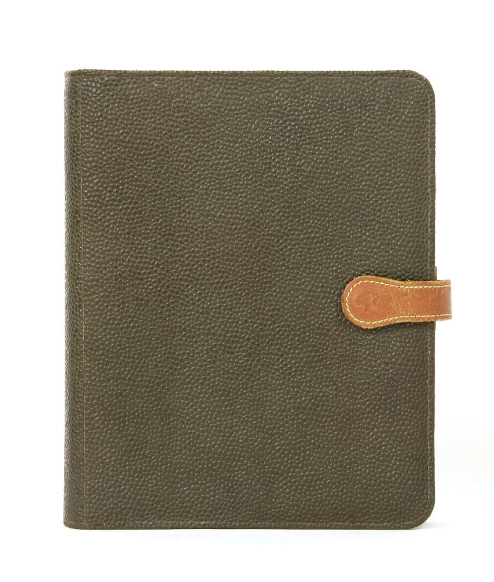 A Mulberry mole and cognac Scotch grain planner,with coloured partitions and extra planner pages, in - Image 2 of 3