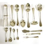 A collection of Austrian silver cutlery,800 standard,comprising:12 fruit knives and 12 forks,12