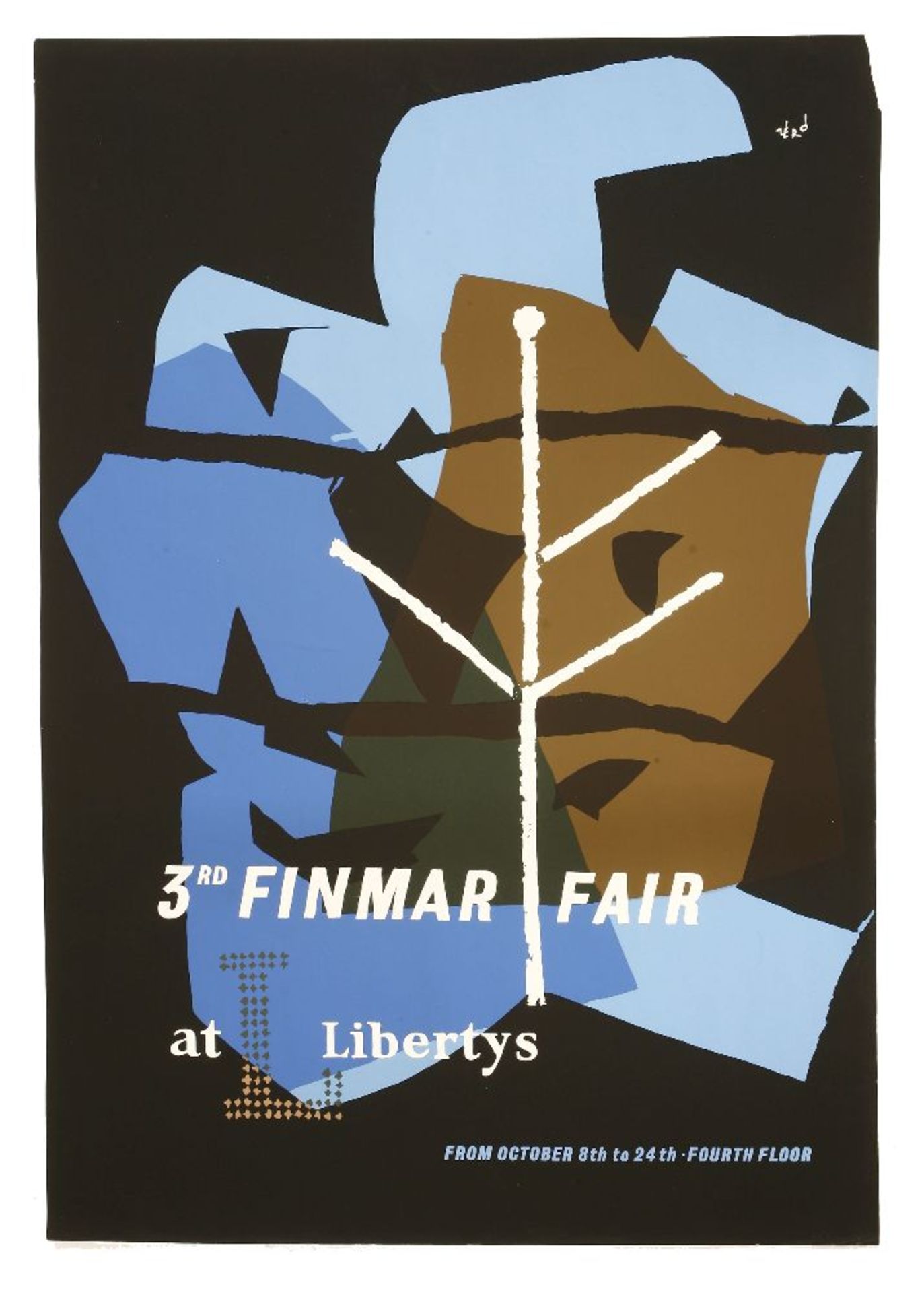 Hans Schleger aka Zero (German, 1898-1976)'3RD FINMAR FAIR AT LIBERTYS'Colour poster76 x 50cm
