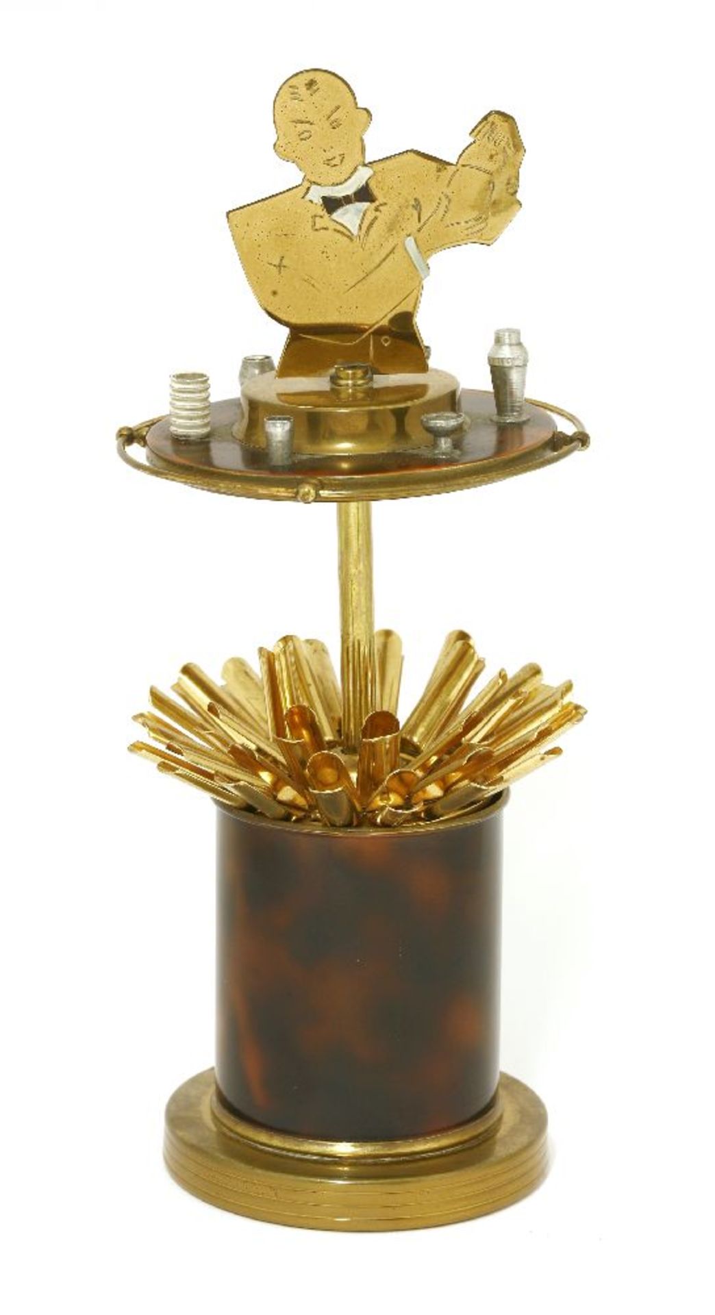 An Art Deco 'Bartender' cigarette dispenser,the pull-up top revealing twenty-five sleeves,19cm high - Image 2 of 2