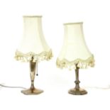 Two silver table lamps, one by Mappin and Webb, Sheffield 1954 and the other HE & Co, Birmingham