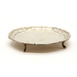 A small silver salver