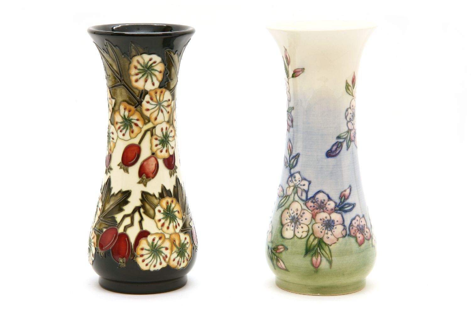 Two Moorcroft vases, 'Liberty's Hawthorn', 345/400, and 'Spring Blossom', 20.5cm high (2) - Image 2 of 3