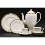 A Wedgwood gold 'Ulander' pattern dinner service, and a matching coffee service