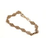 A 9ct rose gold lozenge shaped panthera bracelet, to a swivel clasp, 16.31g