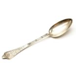 A Danish silver tablespoon, with Danish assay mark and mark for C F Heise, with trefid end, engraved