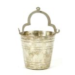 An Italian silver bucket, with a swing handle, 6.5cm high