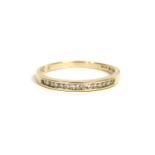 A 9ct gold diamond half eternity ring, size R½, 1.90g