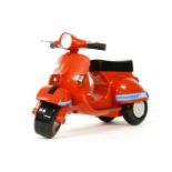 A boxed Vespa Bambino, in a red livery