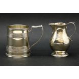 A George IV silver christening tankard, Rebecca Emes and Edward Barnard I, London 1821, together