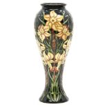 A Moorcroft 'Jonquilla' vase, a trial colourway dated 29.3.01, 27.5cm, boxed