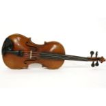 An early 20th Century Guarnerius 3/4 size violin, labelled 'Josef Guarnerius fecit, Cremonae anno