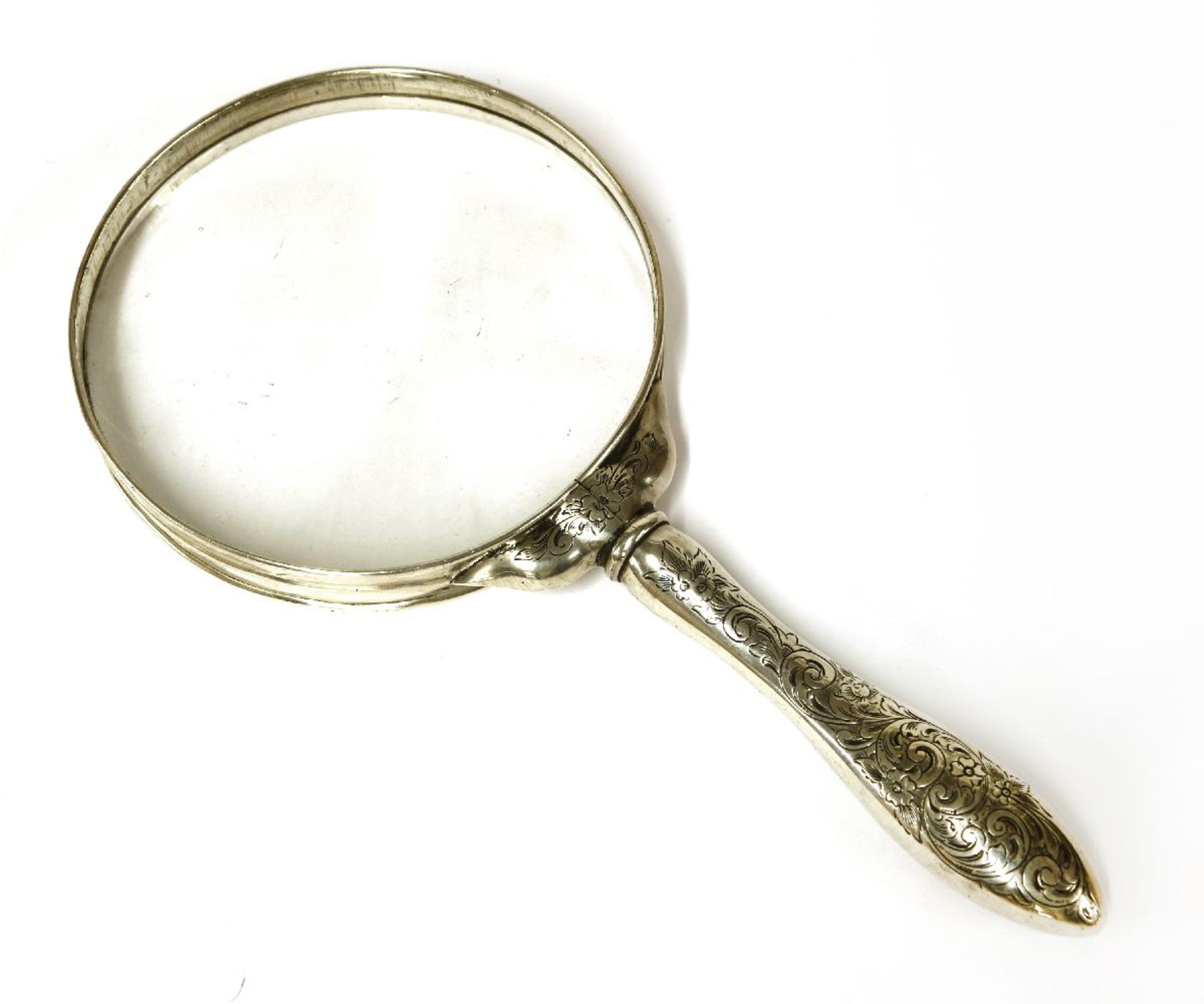 An American silver magnifying glass,by Gorham, late 19th century,20.5cm longProvenance: The Tim
