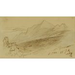 Edward Lear (1812-1888)MOUNT GENEROSO, SWITZERLANDTwo, both signed and inscribed, one dated '5.30pm,