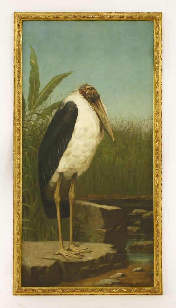 Henry Stacy Marks RA (1829-1898)A MARABOU STORK;A STORK;A pair, both signed l.r., oil on canvas138 x - Image 3 of 15