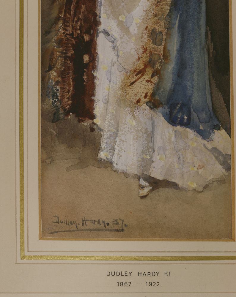 Dudley Hardy (1865-1922)A WOMAN IN A WHITE DRESS HOLDING A CAPESigned and dated '87 l.l., - Image 4 of 8