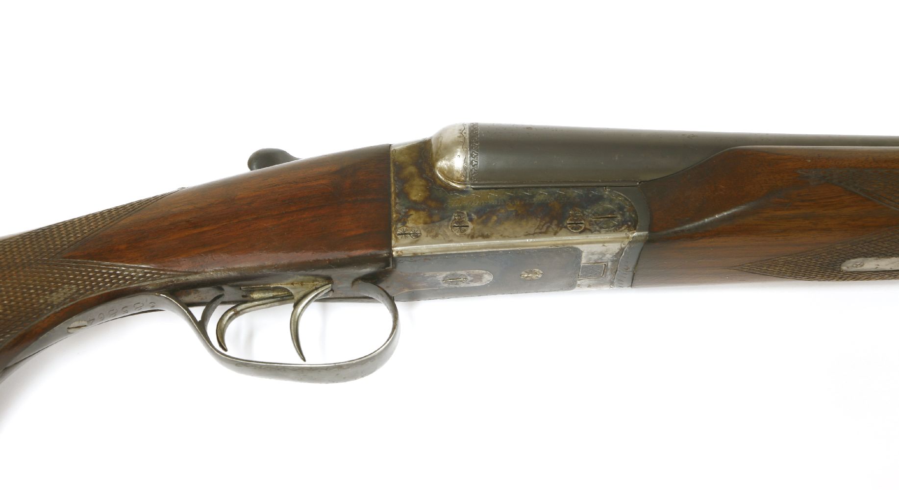 An Aya 12 bore side-by-side shotgun,no. 385864Provenance: The Priory, Walsham-le-Willows. - Image 3 of 3