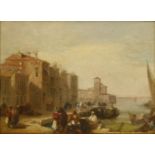 Edward Pritchett (1808-1876)A VIEW ON THE GRAND CANAL, VENICESigned and inscribed on (torn) label