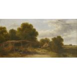 Adam Barland (fl.1843-1875)'NEAR DORKING';CATTLE BY A FARMHOUSEA pair, both signed and dated '81 l.