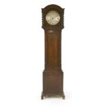 A mahogany regulator clock,mid-19th century, by Greenhalgh, Manchester, the silvered dial with Roman