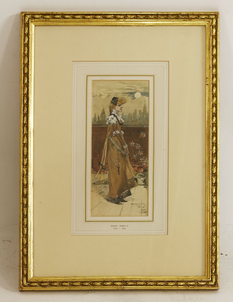 Dudley Hardy (1865-1922)A WOMAN IN A WHITE DRESS HOLDING A CAPESigned and dated '87 l.l., - Image 6 of 8