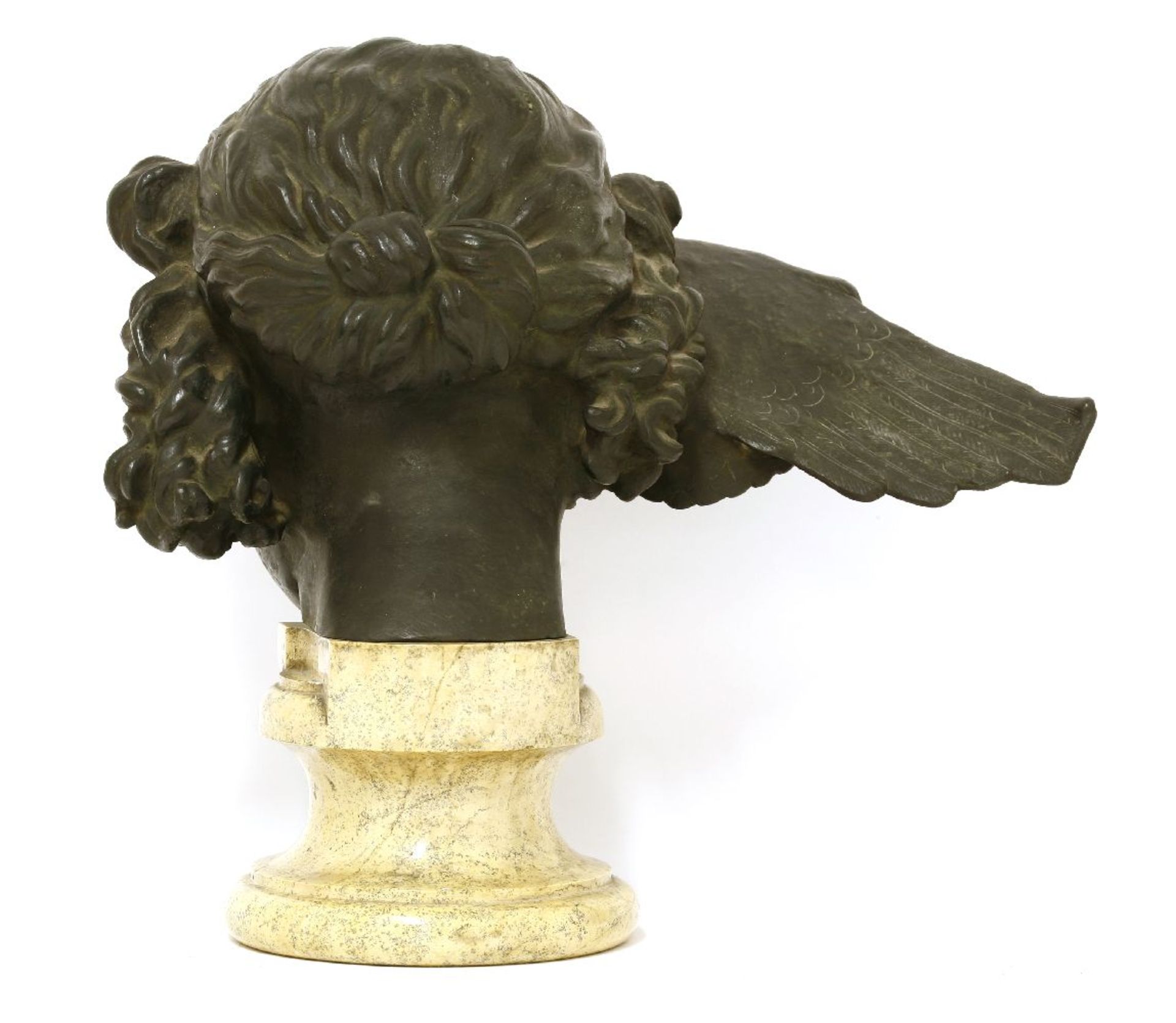 J Chiurazzi & Fils - S de Angelis & Fils of Naples,late 19th century, a bronze head of Hypnos God of - Image 2 of 2
