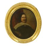 Dutch School, 17th centuryPORTRAIT OF A GENTLEMAN, HALF LENGTH, IN A BLACK DOUBLET WITH LACE