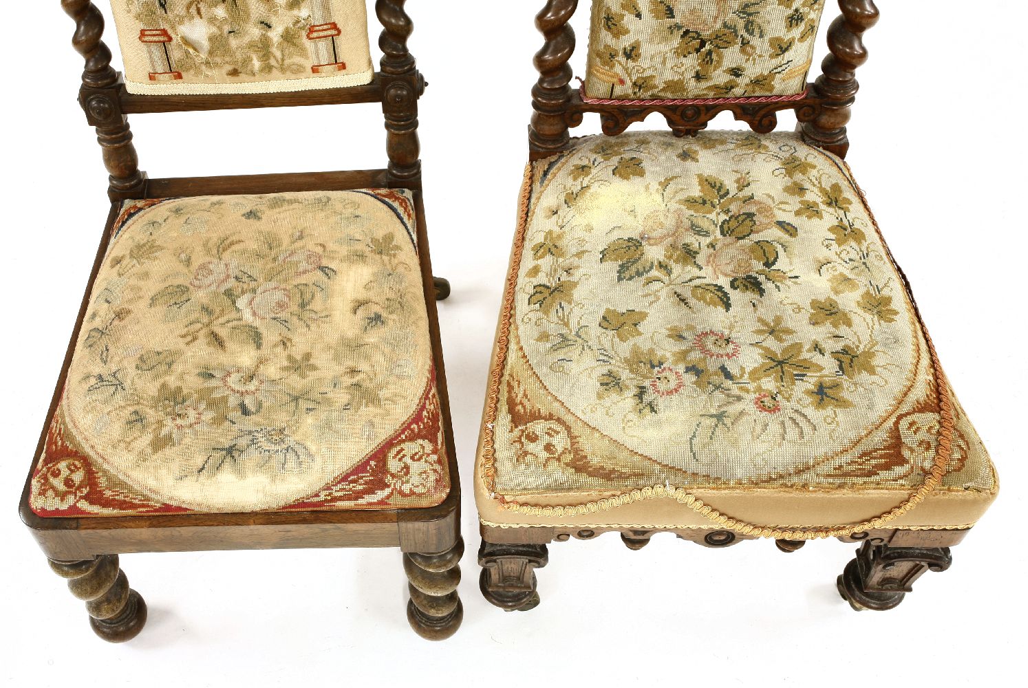 Royal Interest: a Victorian rosewood prie-dieu chair, with original upholstered back and seat, - Image 4 of 5