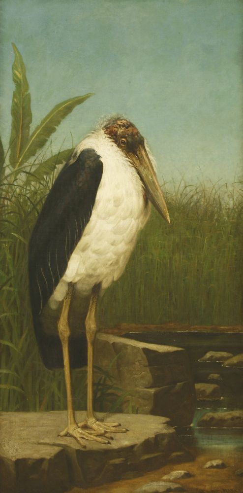 Henry Stacy Marks RA (1829-1898)A MARABOU STORK;A STORK;A pair, both signed l.r., oil on canvas138 x