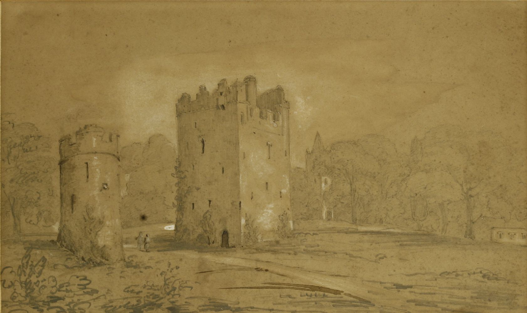 Samuel Spode (1798-1872)A BAY MARE IN FRONT OF BURNCHURCH CASTLE AND TOWER, COUNTY KILKENNYSigned - Image 5 of 10