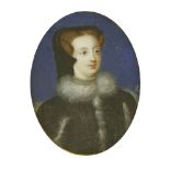 Bernard Lens (1682-1740)PORTRAIT OF MARY, QUEEN OF SCOTS, BUST LENGTHSigned with monogram c.r.,