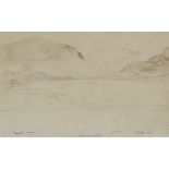 Cornelius Varley (1781-1873)A VIEW OF MYNYDD MAWR, LLYNNIEW NANTLLE AND SNOWDONSigned, inscribed and