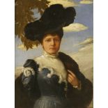 English School, late 19th centuryPORTRAIT OF ISABELLA PROCTOR-PATTERSON OF ABERDEEN, HALF LENGTH, IN