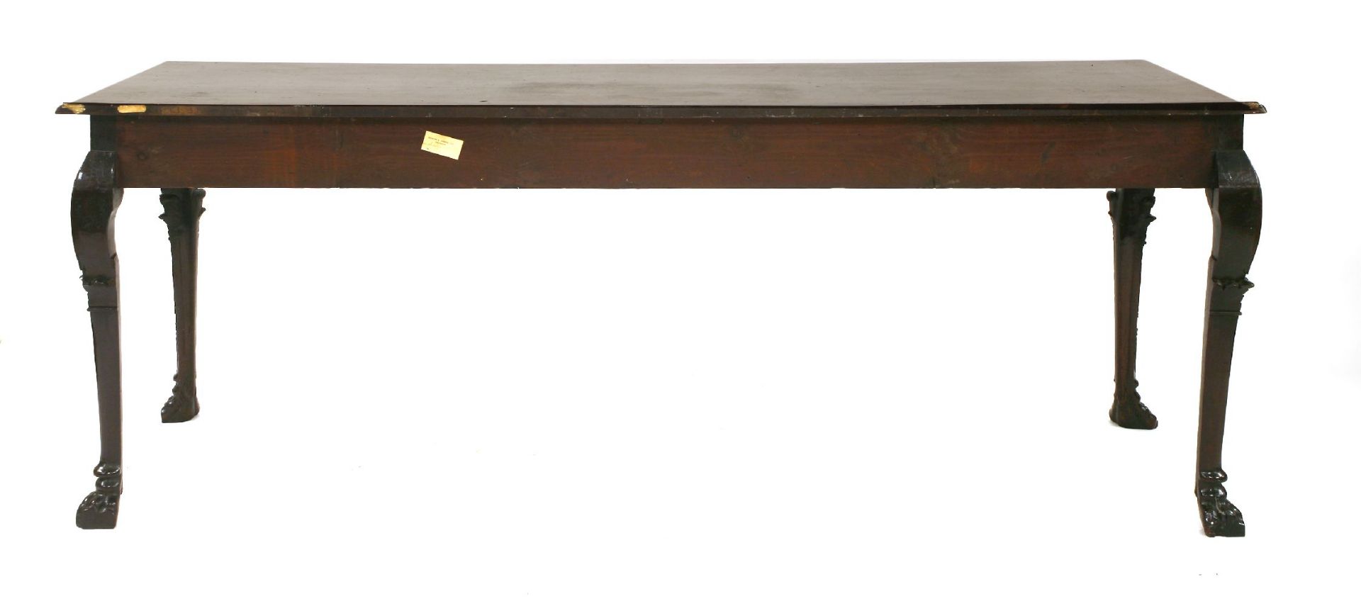 A George II Irish mahogany serving table,the plain rectangular top with a gadrooned edge above a - Bild 5 aus 6