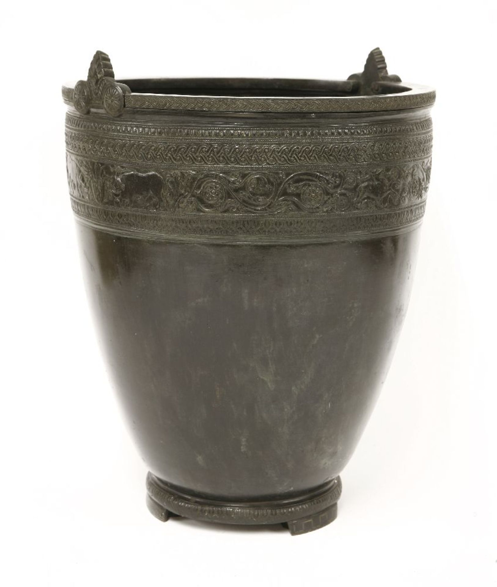 A bronze bucket or situla,late 19th century, after a Roman original found at Pompeii, by J Chiurazzi - Image 2 of 2