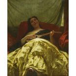 Louis-Emile Pinel de Grandchamp (French, 1831-1894)THE MANDOLIN PLAYERSigned l.r., oil on canvas27.5