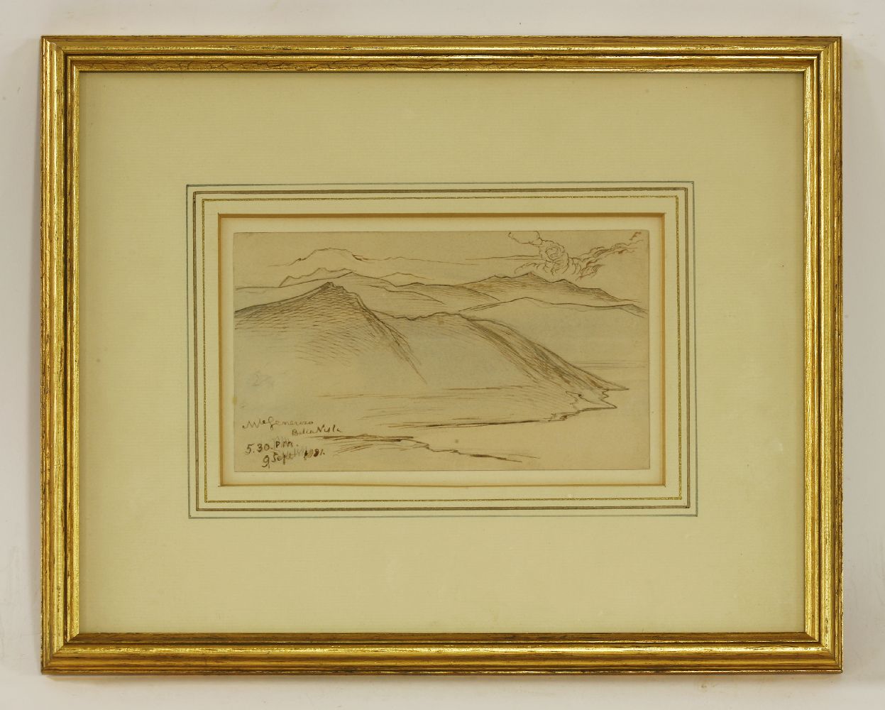 Edward Lear (1812-1888)MOUNT GENEROSO, SWITZERLANDTwo, both signed and inscribed, one dated '5.30pm, - Image 5 of 5