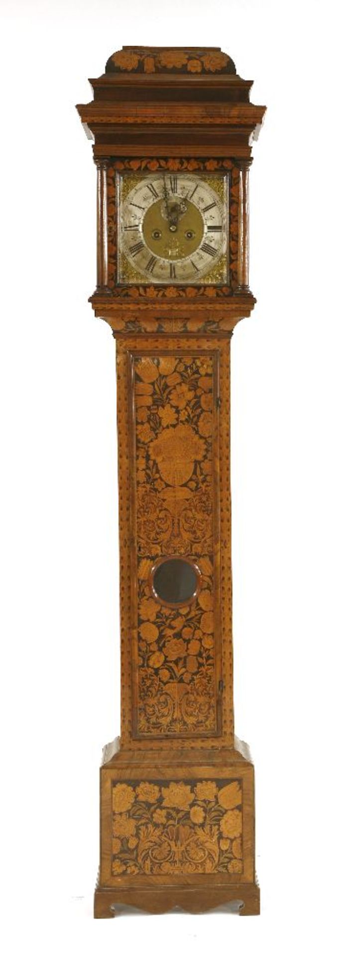 A walnut marquetry longcase clock,Richard Fennell, Kensington, with an eight-day movement striking