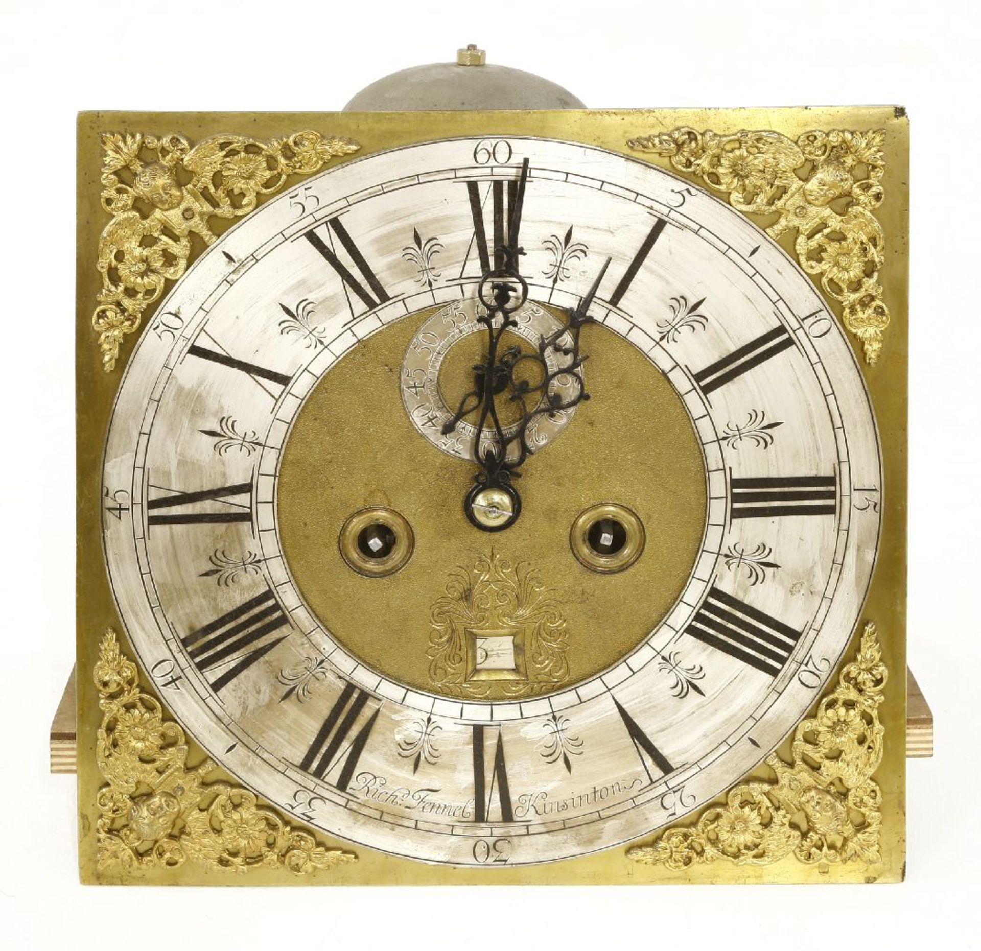 A walnut marquetry longcase clock,Richard Fennell, Kensington, with an eight-day movement striking - Image 3 of 3