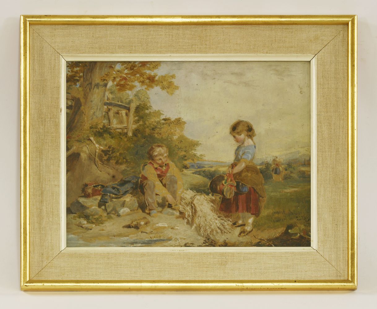 John Henry Mole (1814-1886)THE GLEANERSSigned and inscribed verso, oil on board23 x 27cm - Image 2 of 3