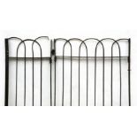 A quantity of iron hoop-top railings, comprising two long sections,236 and 337cm long, anda