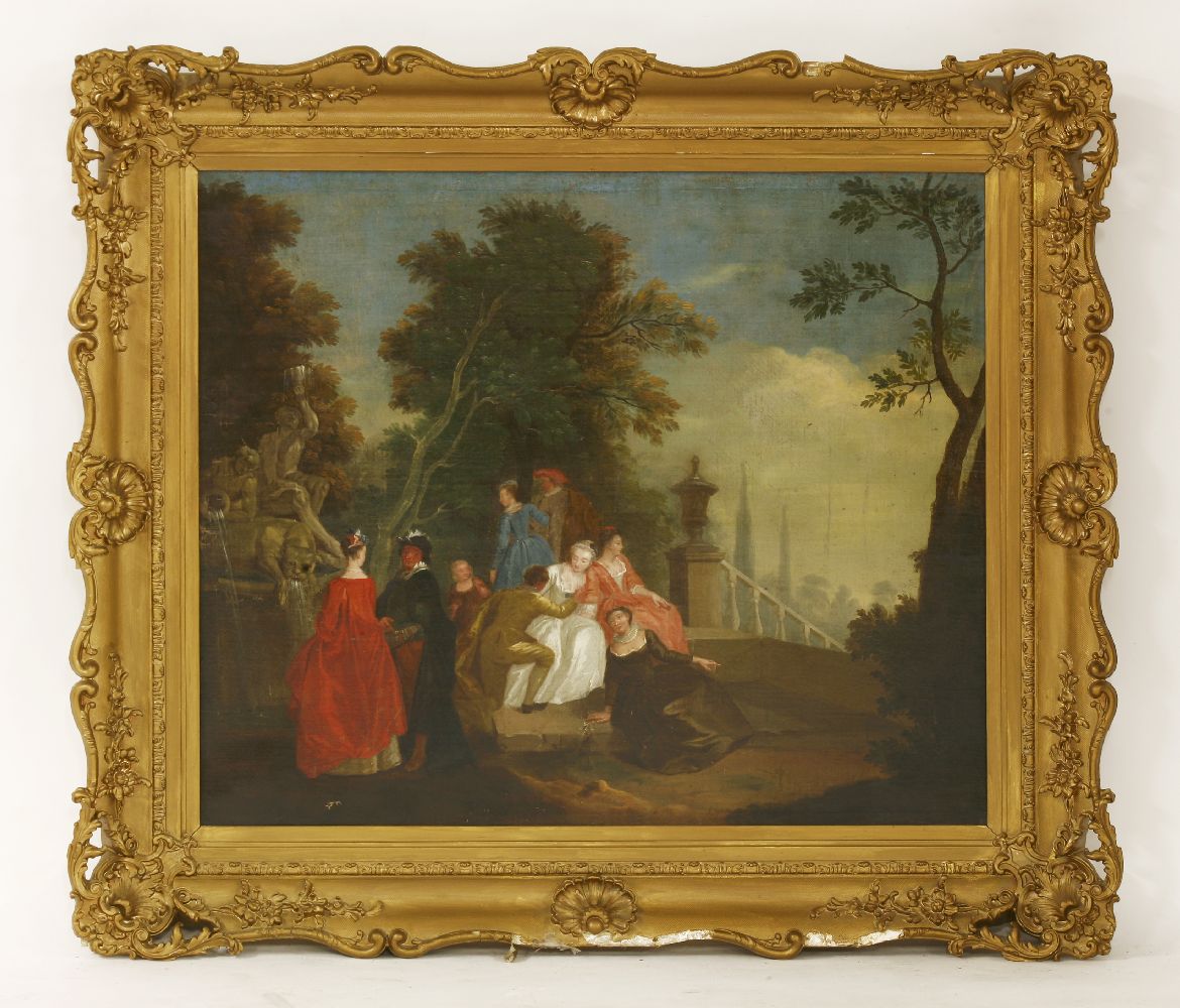 Follower of Antoine WatteauA FÊTE CHAMPÊTREOil on canvas87 x 103cm - Image 2 of 3