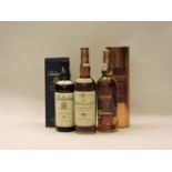 Assorted Whisky to include one bottle each: The Macallan Single Malt, 10 Year Old; Ballantines, 21