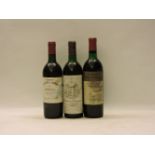 Assorted Red Bordeaux to include one bottle each: Château Latour de Bessan, Margaux, 1987; Château