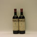 Château Mouton Rothschild, Pauillac 1st growth, 1957, two bottles