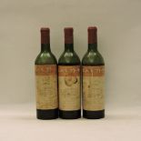 Château Mouton Rothschild, Pauillac 1st Growth, 1965, three bottles