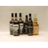 Assorted Rum to include: Lambs Navy Rum, three one-litre bottles; 1970s Captain Morgan Black Label