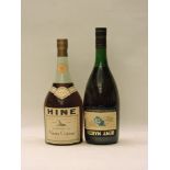 Assorted Cognac to include: Hine Vieux Cognac VSOP, one bottle (size 2 pints 8 fl ozs); Remy